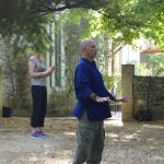 Pratique du Tai chi au stage Qiqong Taichi Meditation Aikido à Dieulefit été 2018